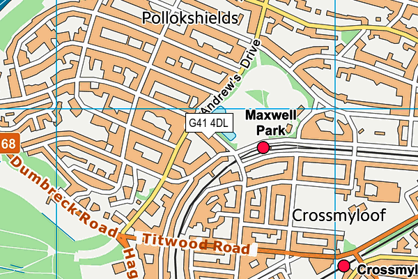 G41 4DL map - OS VectorMap District (Ordnance Survey) G41 4DL map - OS VectorMap District (Ordnance Survey)