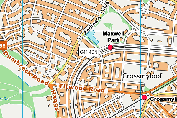 G41 4DN map - OS VectorMap District (Ordnance Survey) G41 4DN map - OS VectorMap District (Ordnance Survey)