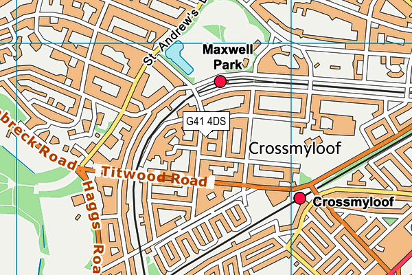 G41 4DS map - OS VectorMap District (Ordnance Survey) G41 4DS map - OS VectorMap District (Ordnance Survey)
