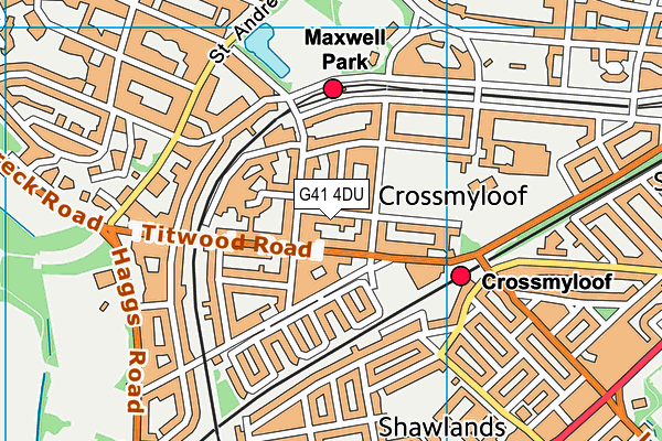 G41 4DU map - OS VectorMap District (Ordnance Survey) G41 4DU map - OS VectorMap District (Ordnance Survey)