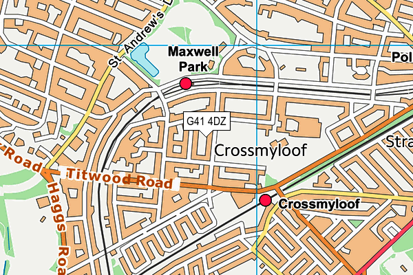 G41 4DZ map - OS VectorMap District (Ordnance Survey) G41 4DZ map - OS VectorMap District (Ordnance Survey)