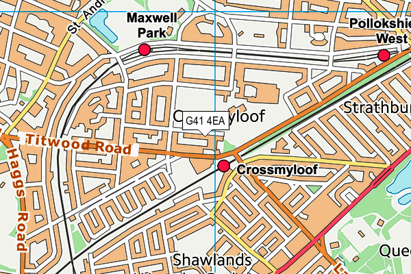 G41 4EA map - OS VectorMap District (Ordnance Survey) G41 4EA map - OS VectorMap District (Ordnance Survey)