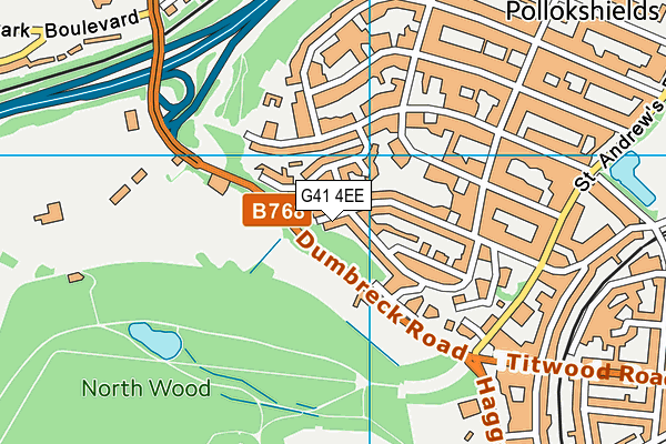 G41 4EE map - OS VectorMap District (Ordnance Survey) G41 4EE map - OS VectorMap District (Ordnance Survey)