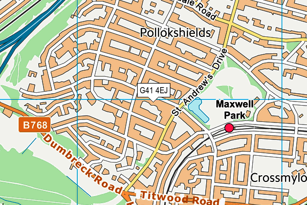 G41 4EJ map - OS VectorMap District (Ordnance Survey) G41 4EJ map - OS VectorMap District (Ordnance Survey)