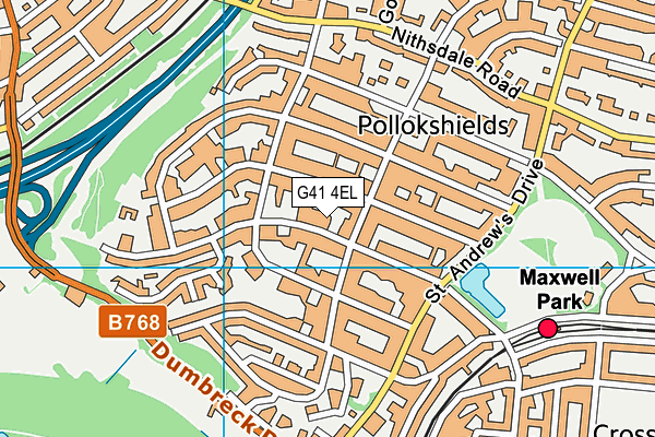 G41 4EL map - OS VectorMap District (Ordnance Survey) G41 4EL map - OS VectorMap District (Ordnance Survey)