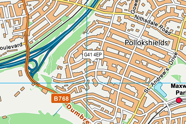 G41 4EP map - OS VectorMap District (Ordnance Survey) G41 4EP map - OS VectorMap District (Ordnance Survey)