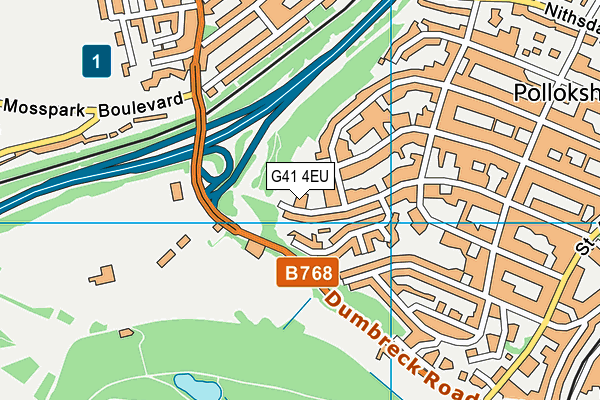 G41 4EU map - OS VectorMap District (Ordnance Survey) G41 4EU map - OS VectorMap District (Ordnance Survey)