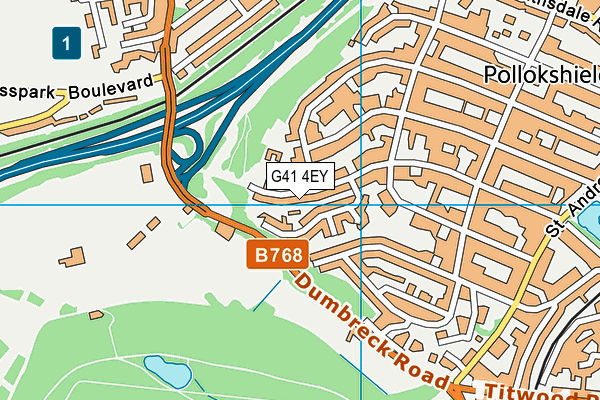 G41 4EY map - OS VectorMap District (Ordnance Survey) G41 4EY map - OS VectorMap District (Ordnance Survey)