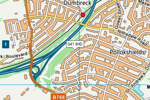 G41 4HD map - OS VectorMap District (Ordnance Survey) G41 4HD map - OS VectorMap District (Ordnance Survey)