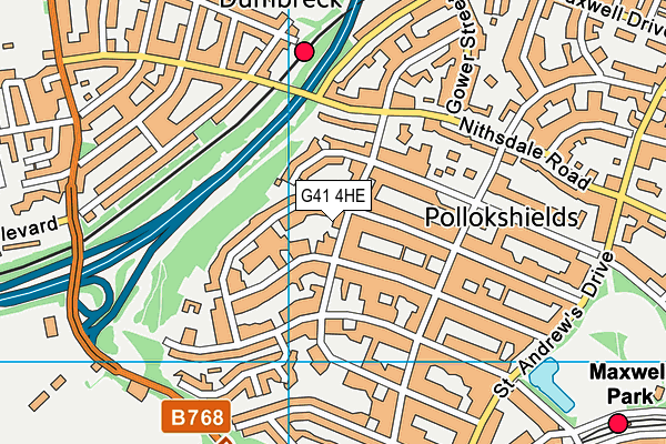 G41 4HE map - OS VectorMap District (Ordnance Survey) G41 4HE map - OS VectorMap District (Ordnance Survey)
