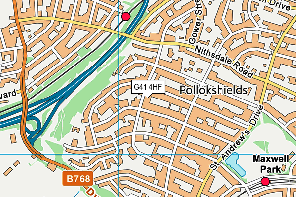 G41 4HF map - OS VectorMap District (Ordnance Survey) G41 4HF map - OS VectorMap District (Ordnance Survey)