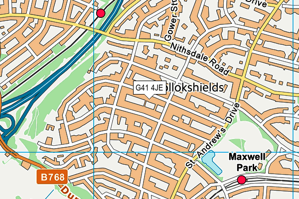 G41 4JE map - OS VectorMap District (Ordnance Survey) G41 4JE map - OS VectorMap District (Ordnance Survey)