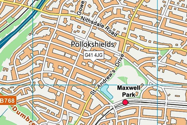 G41 4JG map - OS VectorMap District (Ordnance Survey) G41 4JG map - OS VectorMap District (Ordnance Survey)