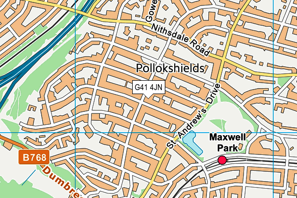 G41 4JN map - OS VectorMap District (Ordnance Survey) G41 4JN map - OS VectorMap District (Ordnance Survey)