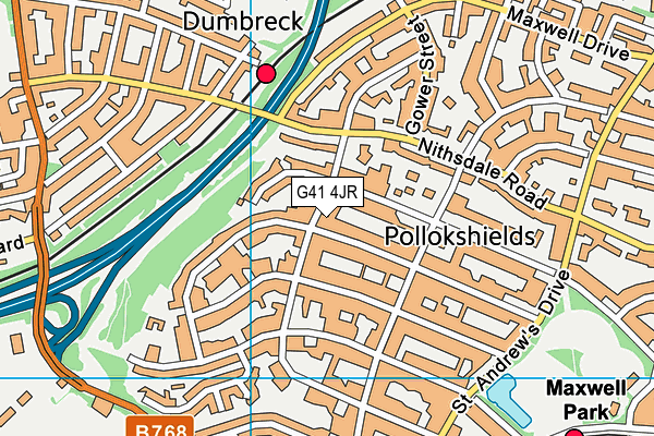 G41 4JR map - OS VectorMap District (Ordnance Survey) G41 4JR map - OS VectorMap District (Ordnance Survey)