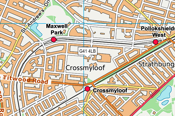G41 4LB map - OS VectorMap District (Ordnance Survey) G41 4LB map - OS VectorMap District (Ordnance Survey)