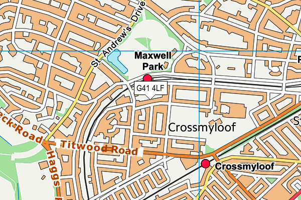 G41 4LF map - OS VectorMap District (Ordnance Survey) G41 4LF map - OS VectorMap District (Ordnance Survey)