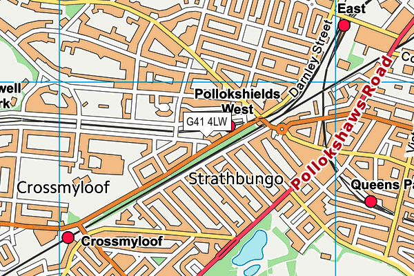 G41 4LW map - OS VectorMap District (Ordnance Survey) G41 4LW map - OS VectorMap District (Ordnance Survey)