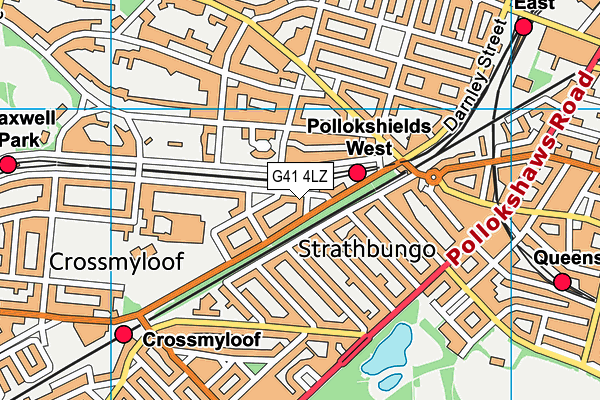 G41 4LZ map - OS VectorMap District (Ordnance Survey) G41 4LZ map - OS VectorMap District (Ordnance Survey)