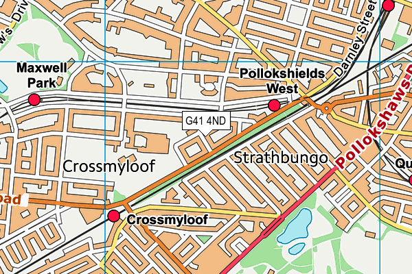 G41 4ND map - OS VectorMap District (Ordnance Survey) G41 4ND map - OS VectorMap District (Ordnance Survey)