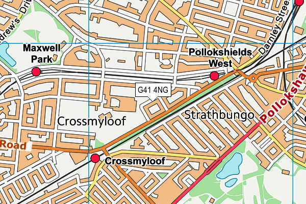 G41 4NG map - OS VectorMap District (Ordnance Survey) G41 4NG map - OS VectorMap District (Ordnance Survey)