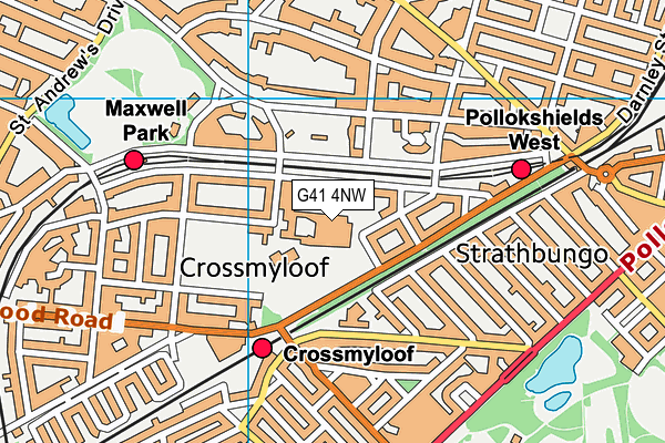 G41 4NW map - OS VectorMap District (Ordnance Survey) G41 4NW map - OS VectorMap District (Ordnance Survey)