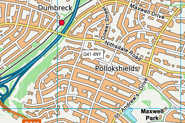 G41 4NY map - OS VectorMap District (Ordnance Survey) G41 4NY map - OS VectorMap District (Ordnance Survey)