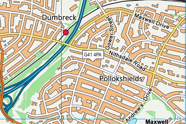 G41 4PA map - OS VectorMap District (Ordnance Survey) G41 4PA map - OS VectorMap District (Ordnance Survey)