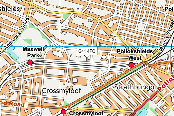 G41 4PQ map - OS VectorMap District (Ordnance Survey) G41 4PQ map - OS VectorMap District (Ordnance Survey)