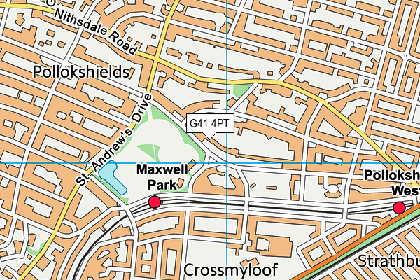 G41 4PT map - OS VectorMap District (Ordnance Survey) G41 4PT map - OS VectorMap District (Ordnance Survey)