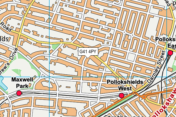 G41 4PY map - OS VectorMap District (Ordnance Survey) G41 4PY map - OS VectorMap District (Ordnance Survey)