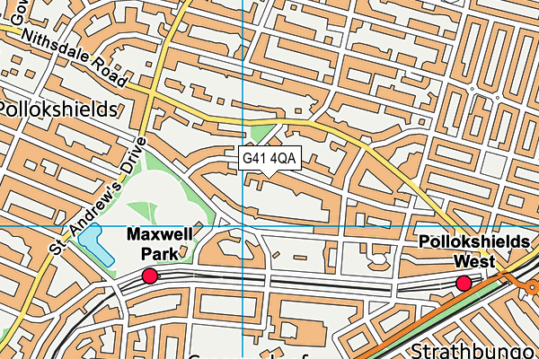 G41 4QA map - OS VectorMap District (Ordnance Survey) G41 4QA map - OS VectorMap District (Ordnance Survey)
