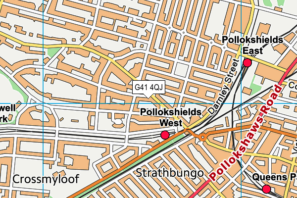G41 4QJ map - OS VectorMap District (Ordnance Survey) G41 4QJ map - OS VectorMap District (Ordnance Survey)