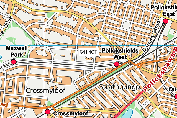 G41 4QT map - OS VectorMap District (Ordnance Survey) G41 4QT map - OS VectorMap District (Ordnance Survey)