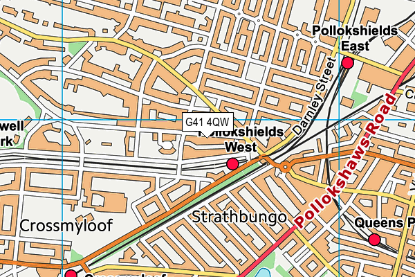 G41 4QW map - OS VectorMap District (Ordnance Survey) G41 4QW map - OS VectorMap District (Ordnance Survey)
