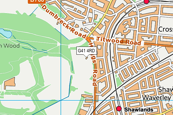 G41 4RD map - OS VectorMap District (Ordnance Survey) G41 4RD map - OS VectorMap District (Ordnance Survey)