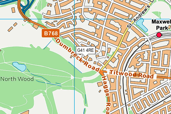 G41 4RE map - OS VectorMap District (Ordnance Survey) G41 4RE map - OS VectorMap District (Ordnance Survey)
