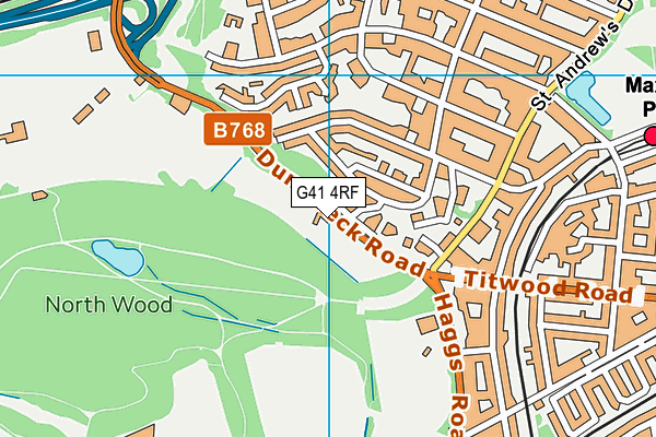 G41 4RF map - OS VectorMap District (Ordnance Survey) G41 4RF map - OS VectorMap District (Ordnance Survey)