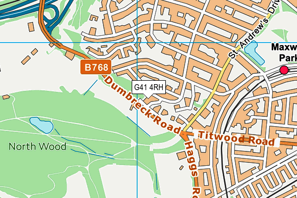 G41 4RH map - OS VectorMap District (Ordnance Survey) G41 4RH map - OS VectorMap District (Ordnance Survey)
