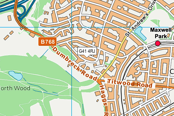 G41 4RJ map - OS VectorMap District (Ordnance Survey) G41 4RJ map - OS VectorMap District (Ordnance Survey)