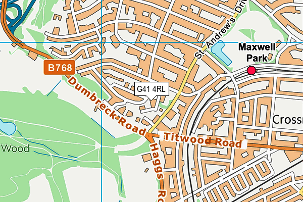 G41 4RL map - OS VectorMap District (Ordnance Survey) G41 4RL map - OS VectorMap District (Ordnance Survey)
