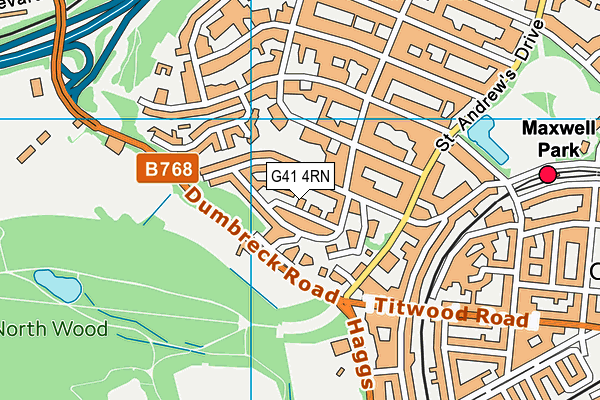 G41 4RN map - OS VectorMap District (Ordnance Survey) G41 4RN map - OS VectorMap District (Ordnance Survey)