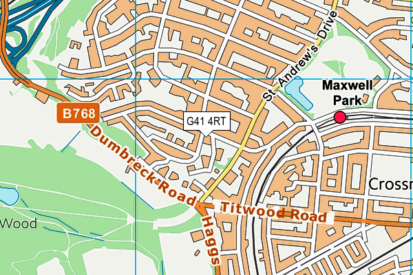 G41 4RT map - OS VectorMap District (Ordnance Survey) G41 4RT map - OS VectorMap District (Ordnance Survey)