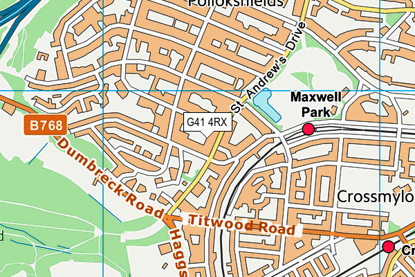 G41 4RX map - OS VectorMap District (Ordnance Survey) G41 4RX map - OS VectorMap District (Ordnance Survey)