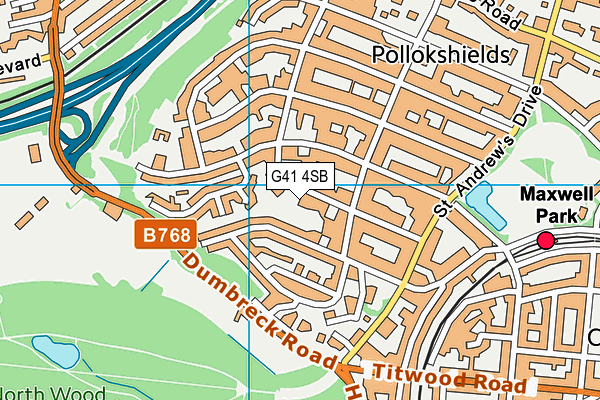 G41 4SB map - OS VectorMap District (Ordnance Survey) G41 4SB map - OS VectorMap District (Ordnance Survey)