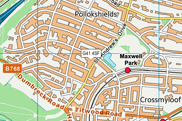 G41 4SF map - OS VectorMap District (Ordnance Survey) G41 4SF map - OS VectorMap District (Ordnance Survey)