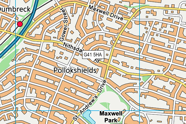 G41 5HA map - OS VectorMap District (Ordnance Survey) G41 5HA map - OS VectorMap District (Ordnance Survey)