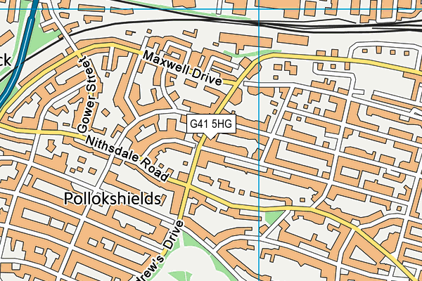 G41 5HG map - OS VectorMap District (Ordnance Survey) G41 5HG map - OS VectorMap District (Ordnance Survey)