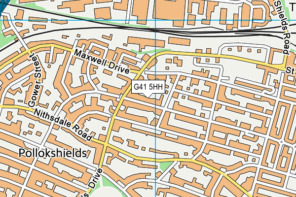 G41 5HH map - OS VectorMap District (Ordnance Survey)