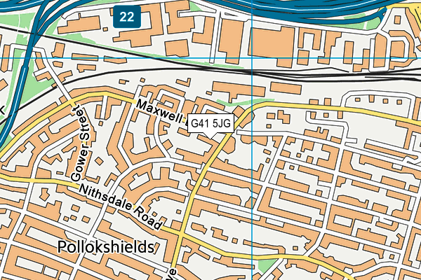 G41 5JG map - OS VectorMap District (Ordnance Survey) G41 5JG map - OS VectorMap District (Ordnance Survey)